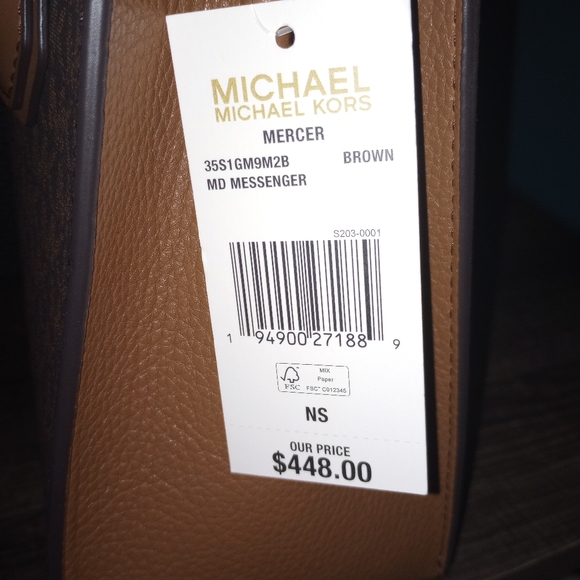 Micheal Kors Brown Mercer Messenger Bag - Picture 3 of 6